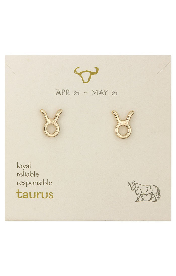 Zodiac Sign Stud Earrings
