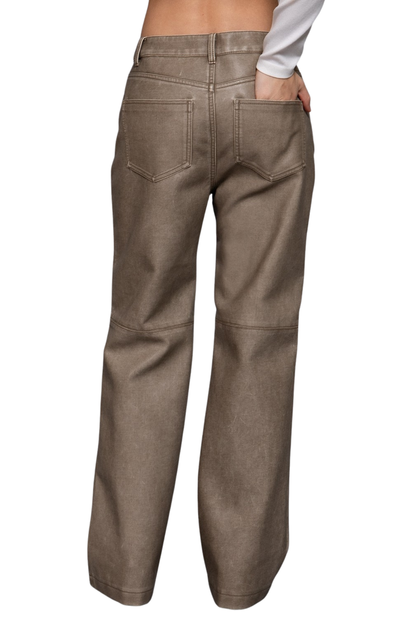 Faux Leather Relaxed Pant