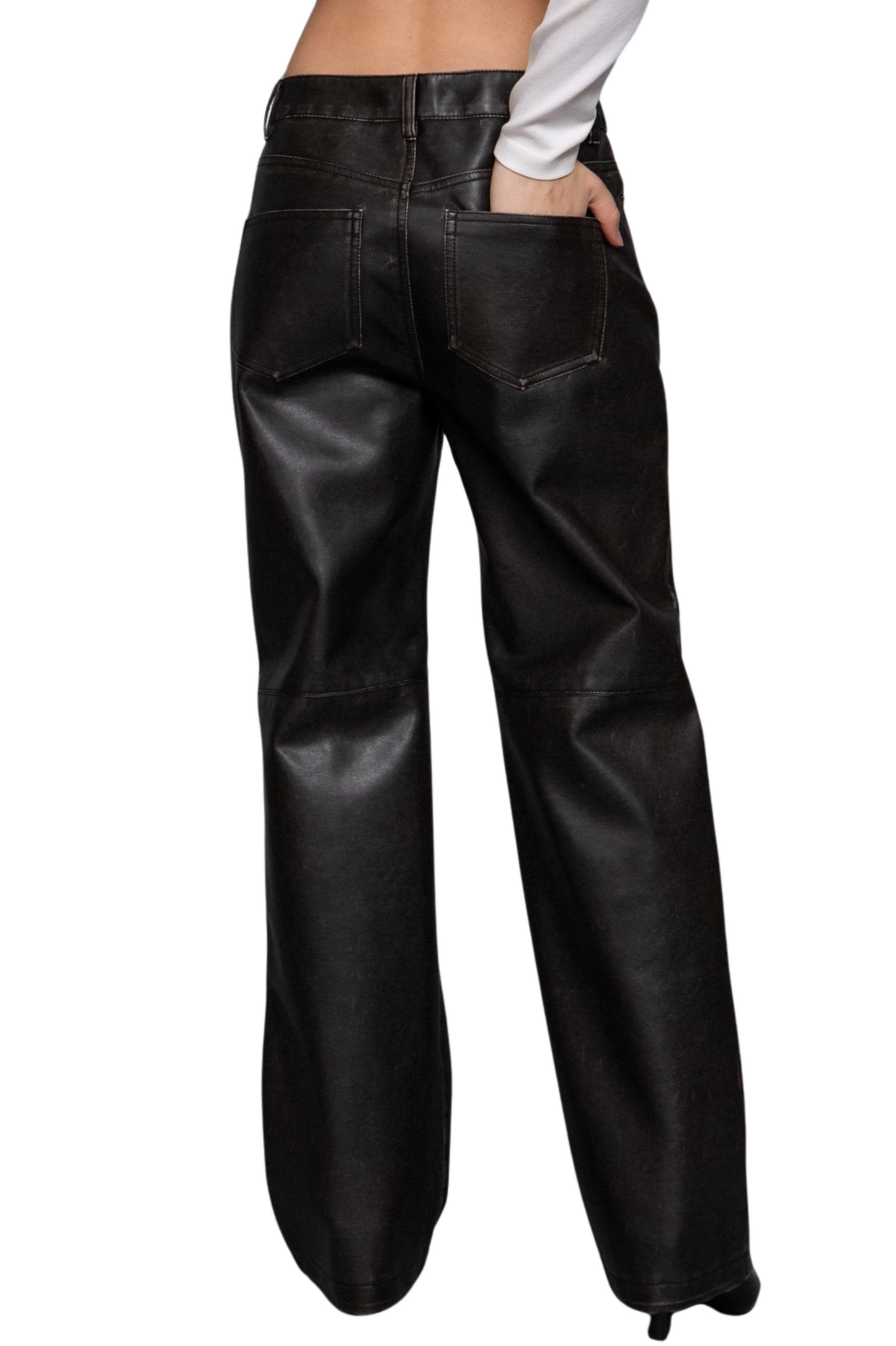 Faux Leather Relaxed Pant