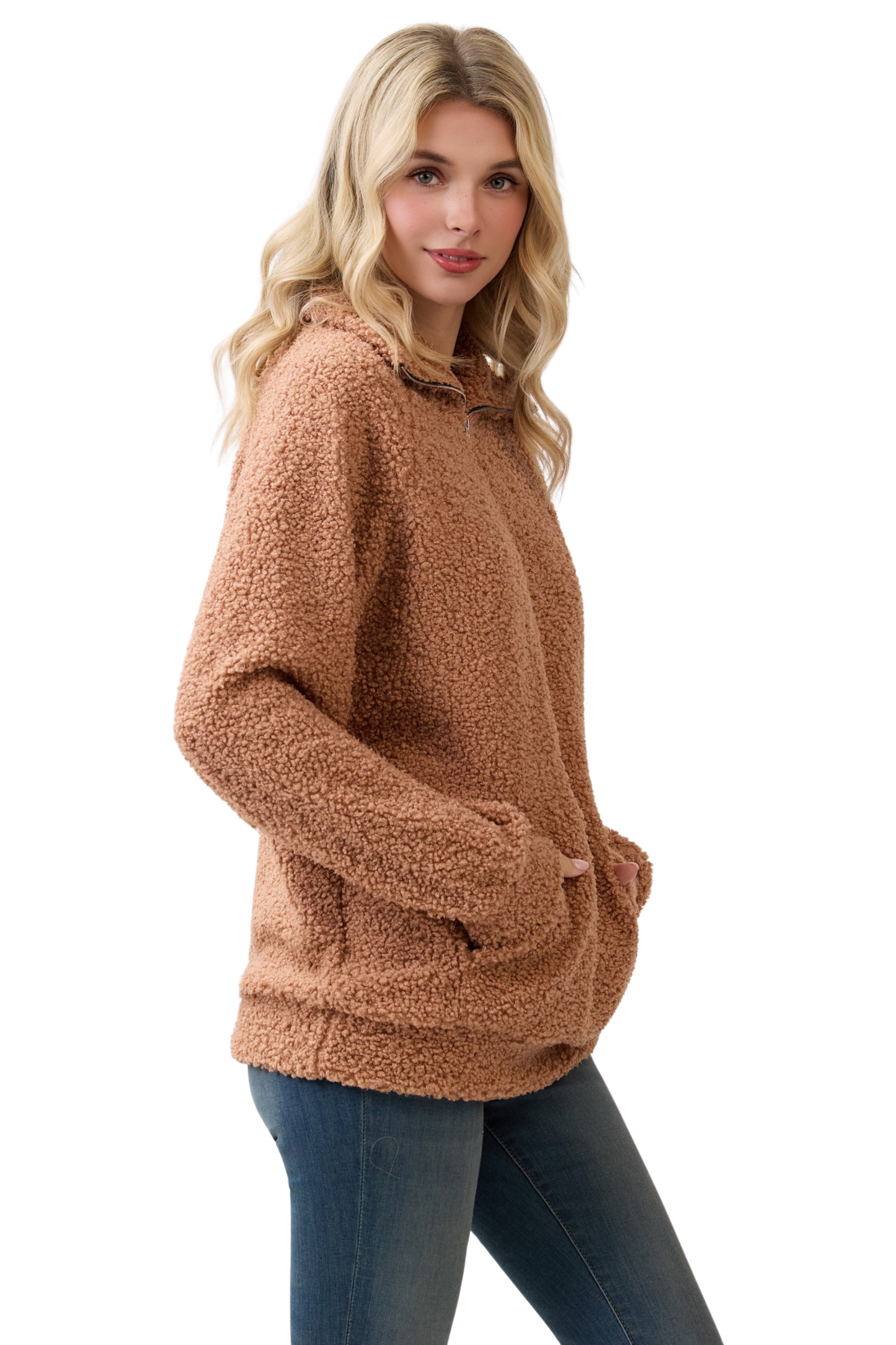 Cozy Sherpa Half-Zip Pullover