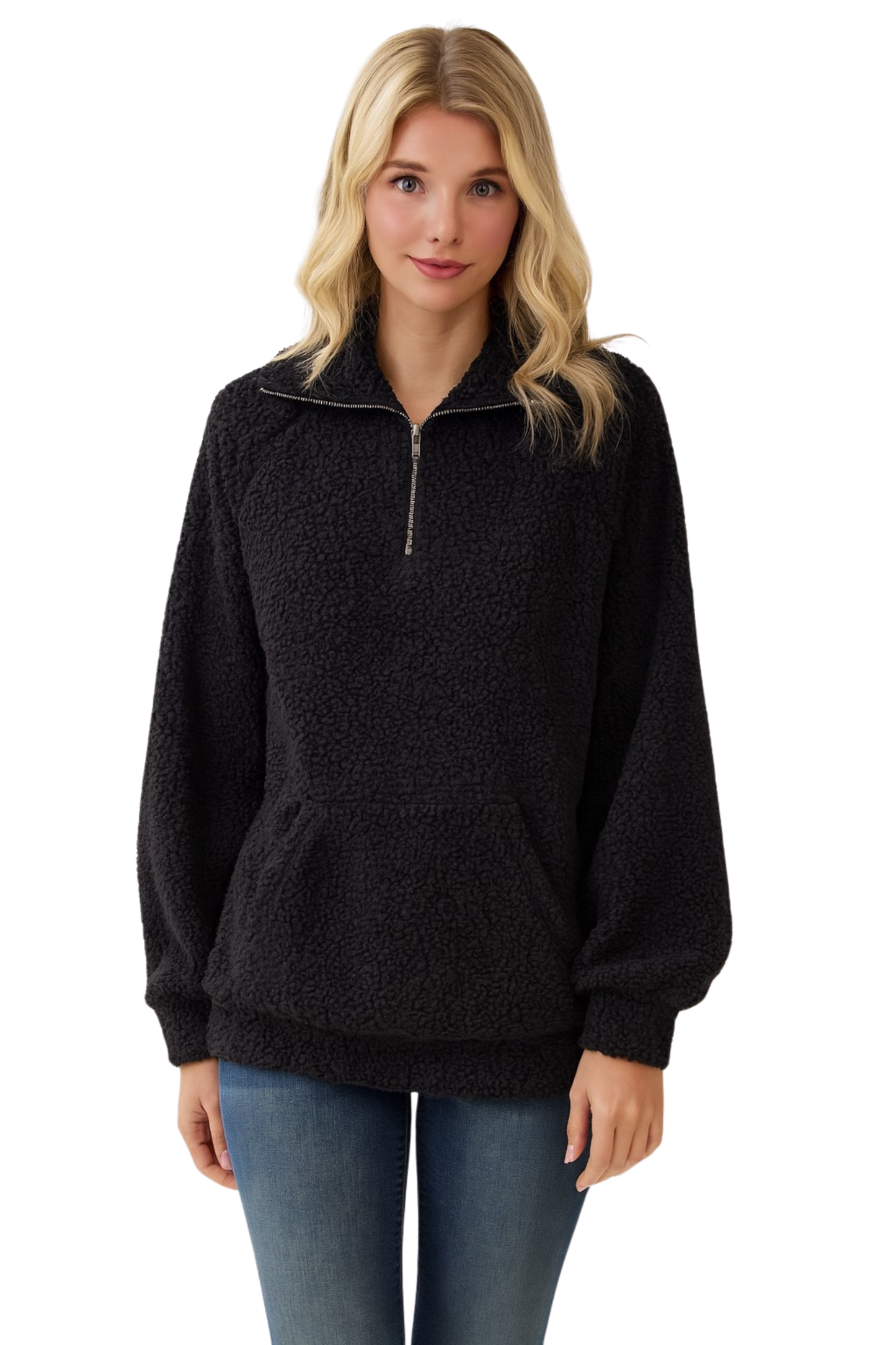 Cozy Sherpa Half-Zip Pullover