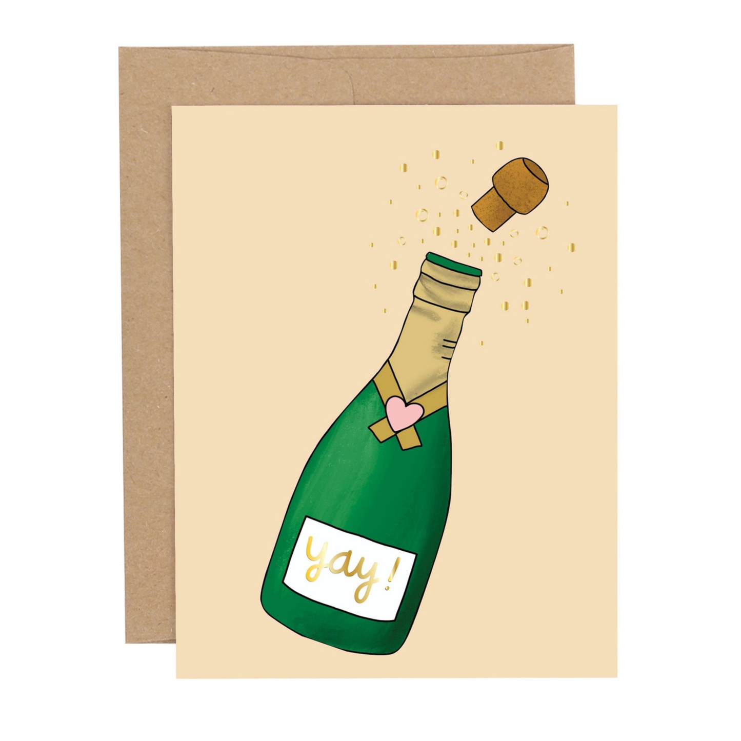 Champagne "Yay" Greeting Card
