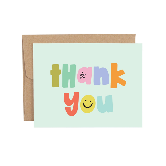 Thank You Smiley Face Greeting Card