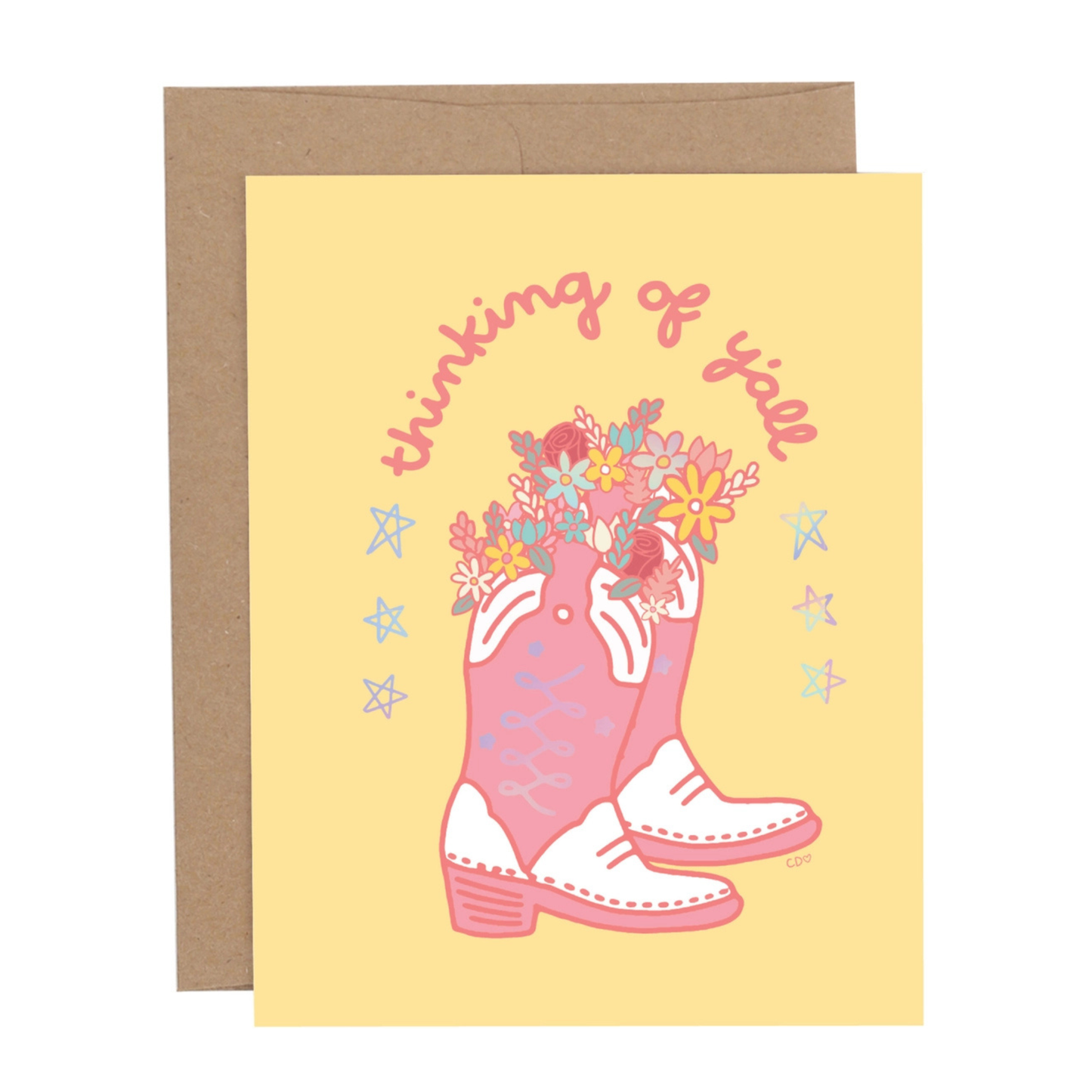 Western Thinking of Ya'll Greeting Card