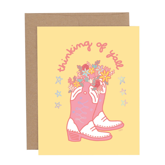 Western Thinking of Ya'll Greeting Card