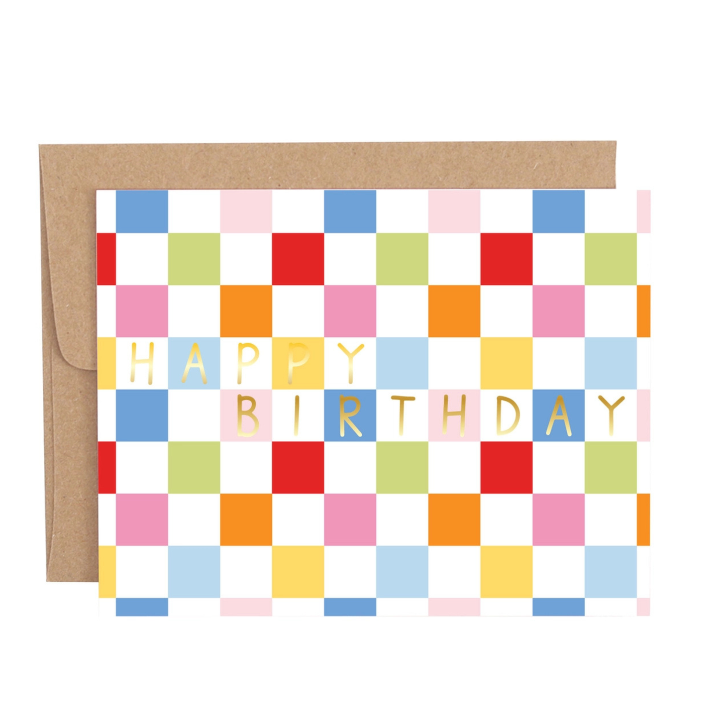 Happy Birthday Checkerboard Greeting Card