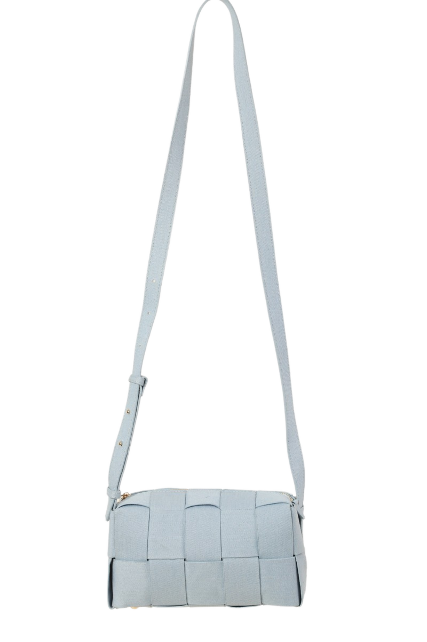 Denim Woven Shoulder Bag