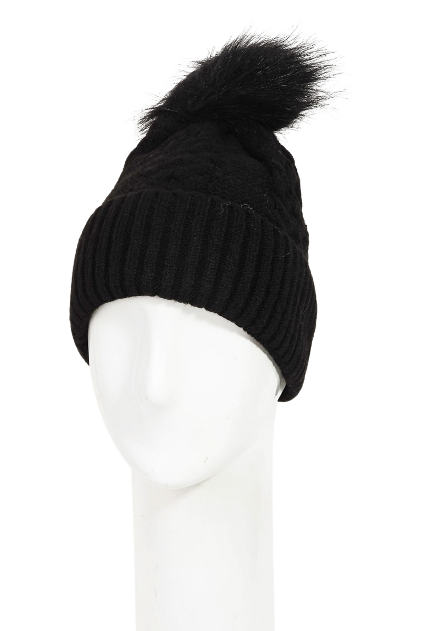 Crochet Knit Pompom Beanie