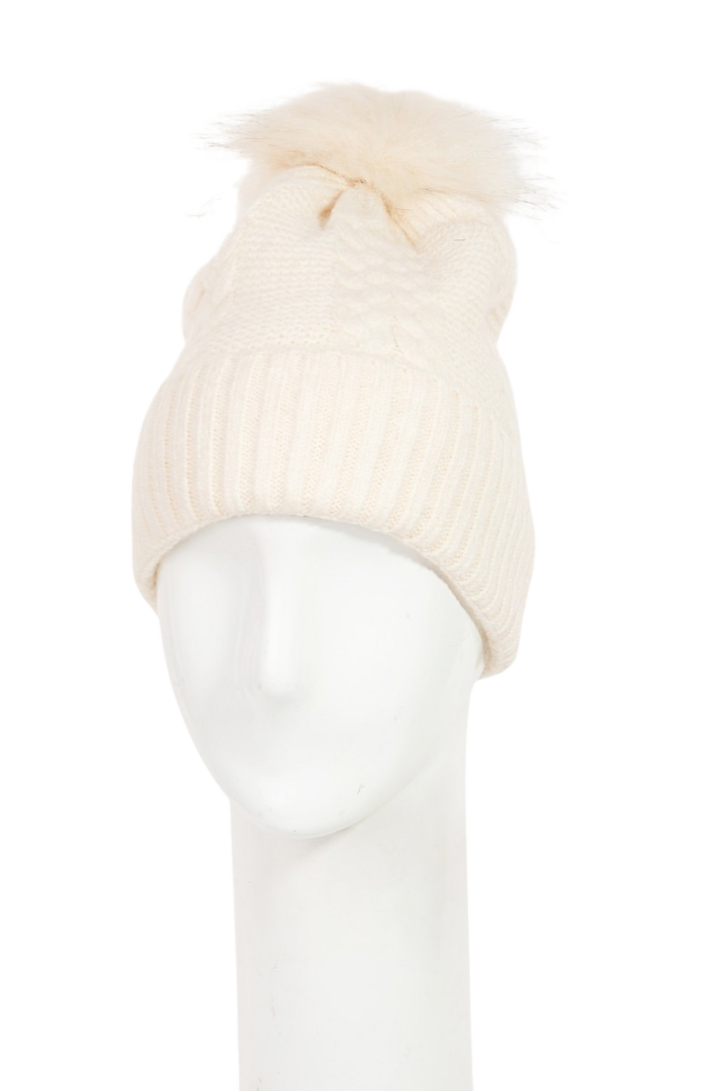 Crochet Knit Pompom Beanie