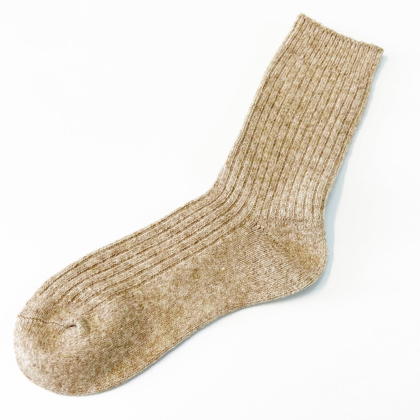 Fuzzy Ribbed Crew Socks