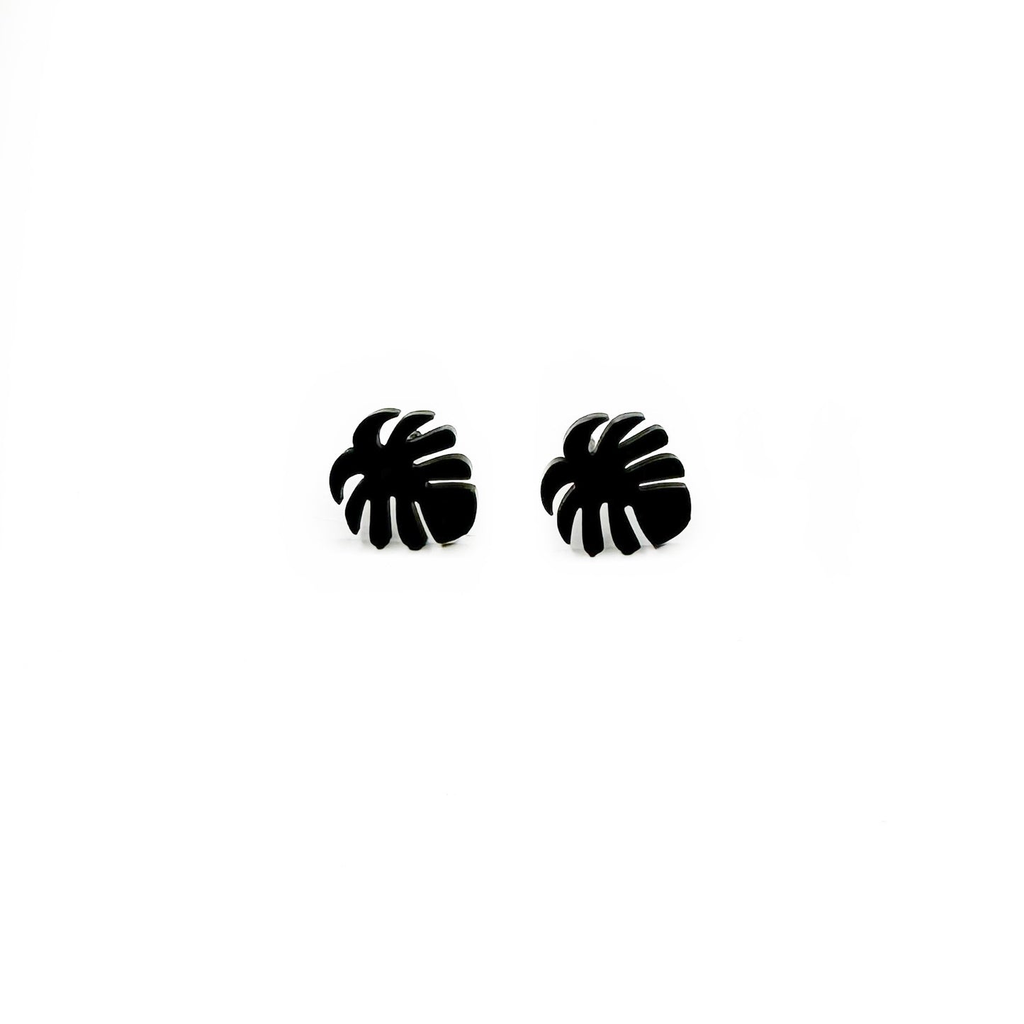Mini Monstera Stud Earrings