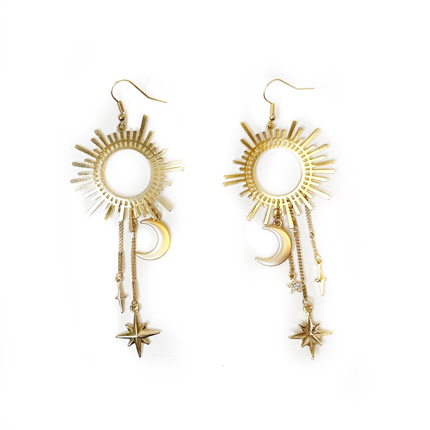 Sun & Moon Drop Earrings