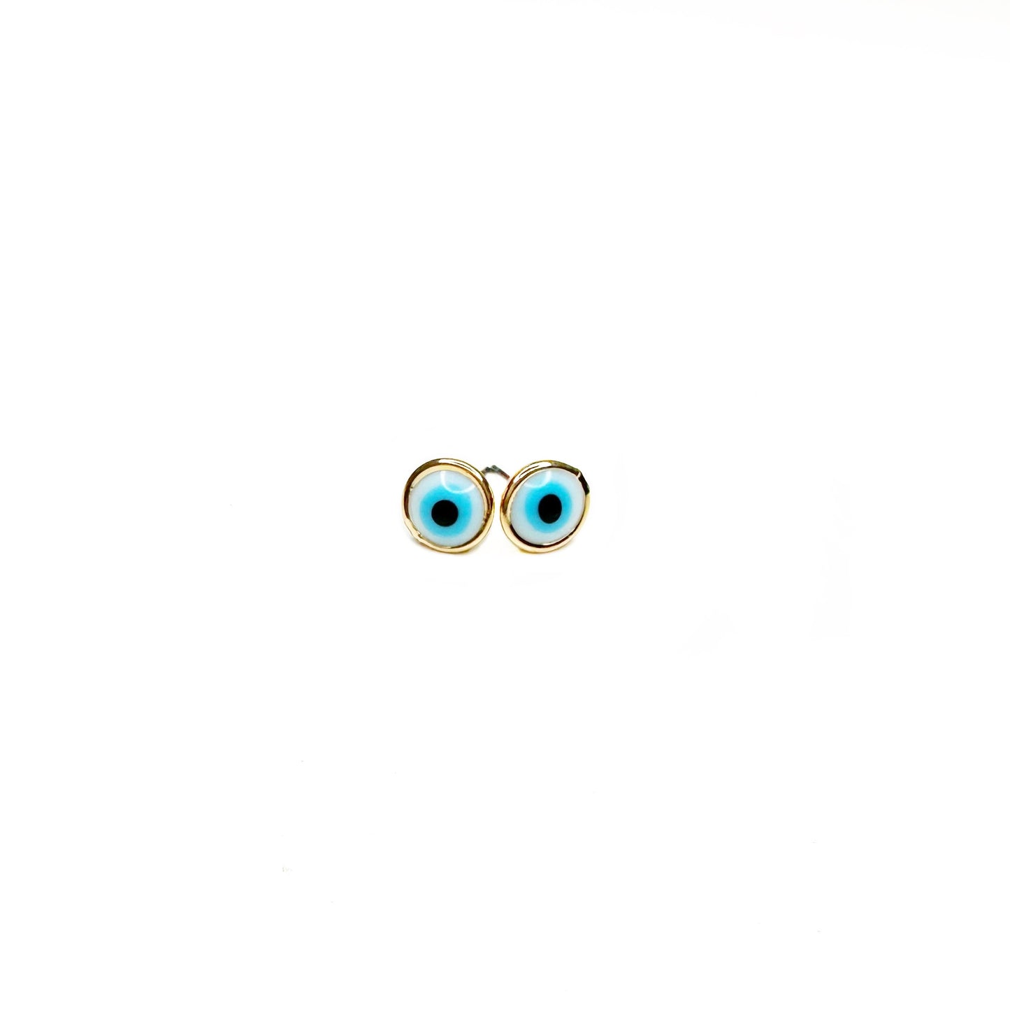 Enamel Evil Eye Stud Earrings