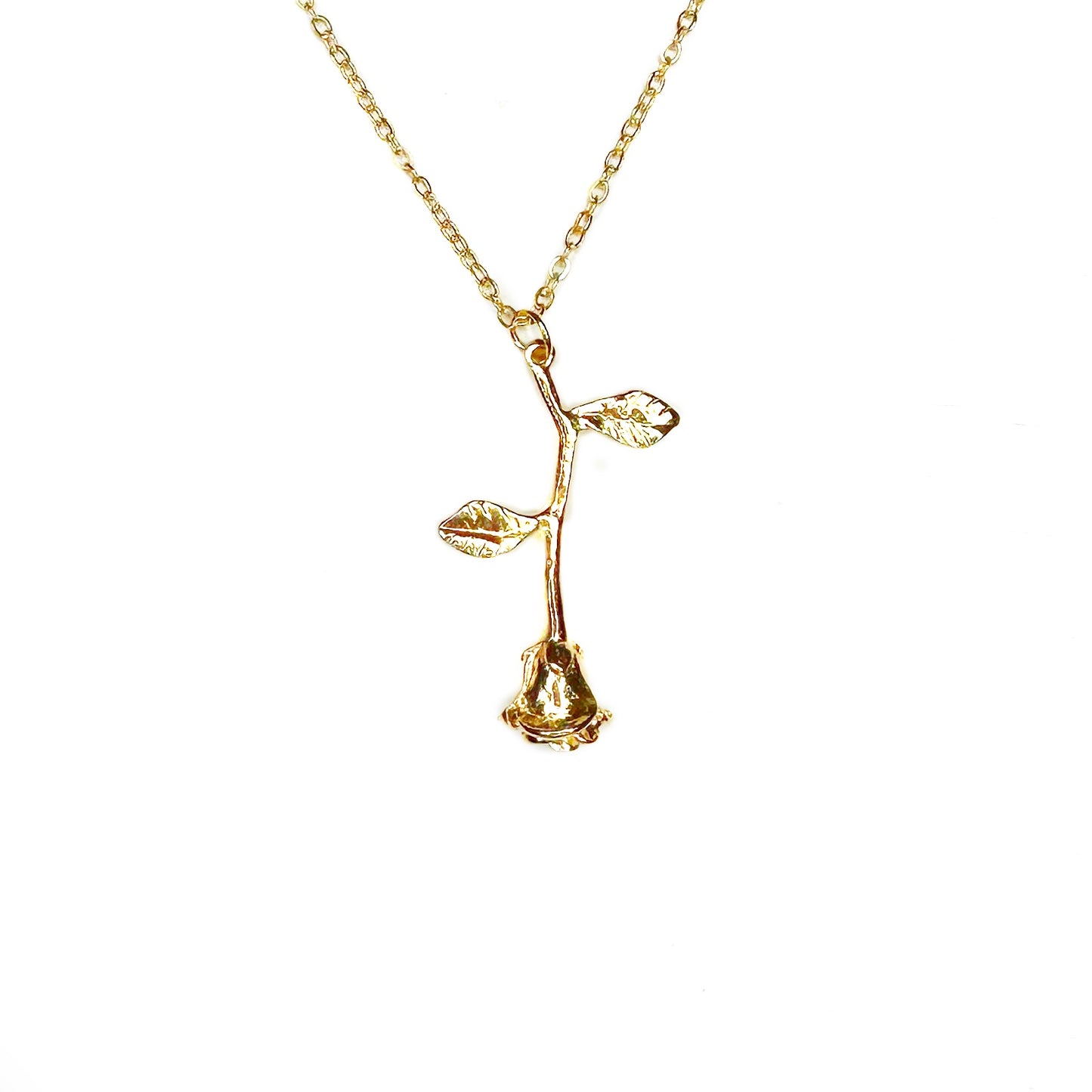 Rose Charm Stainless Steel Necklace