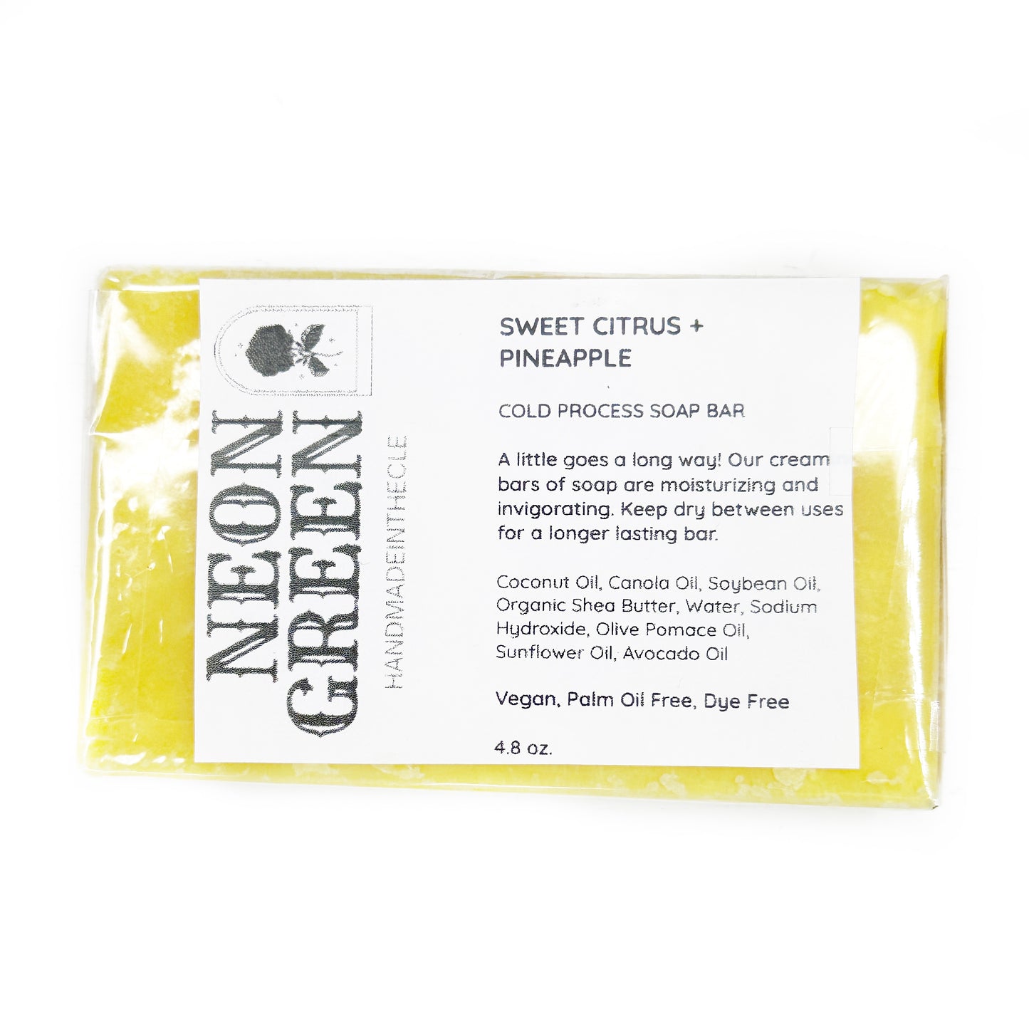 Neon Green Cold Process Soap Bars