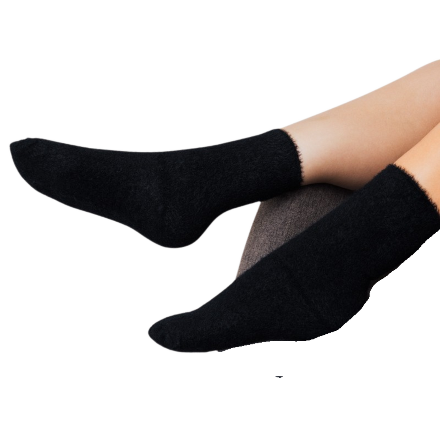 Cozy Fuzzy Crew Socks