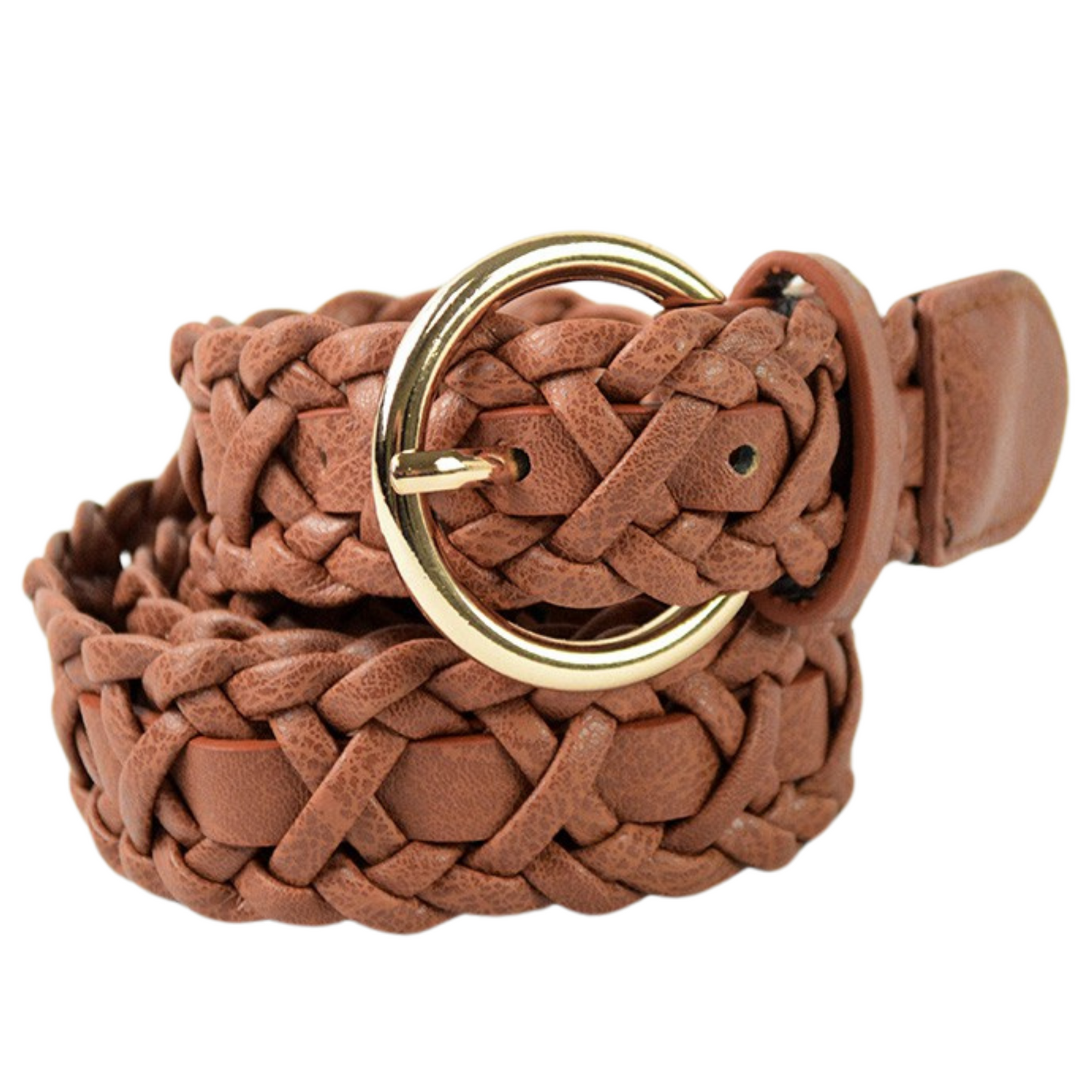 Double Braided Vegan Leather Belt