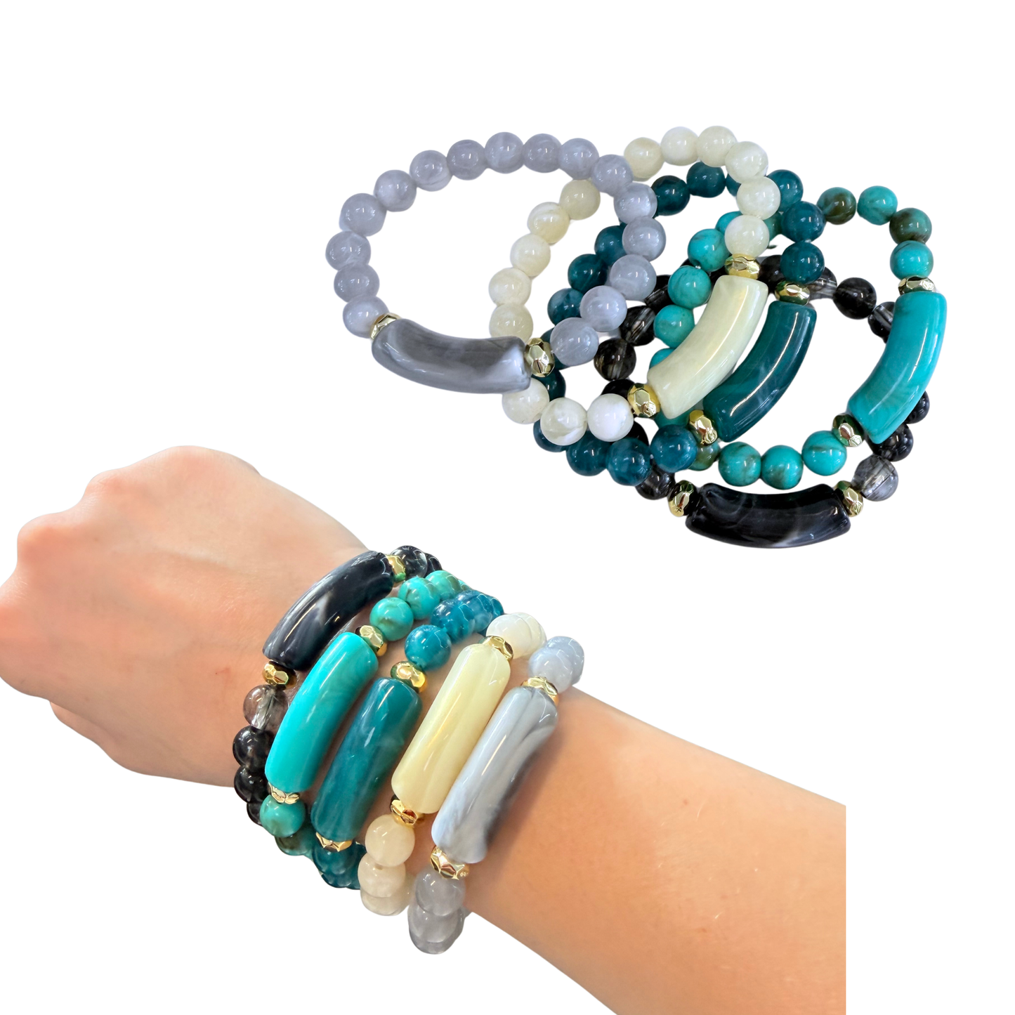 Chunky Stone Bead Bracelet