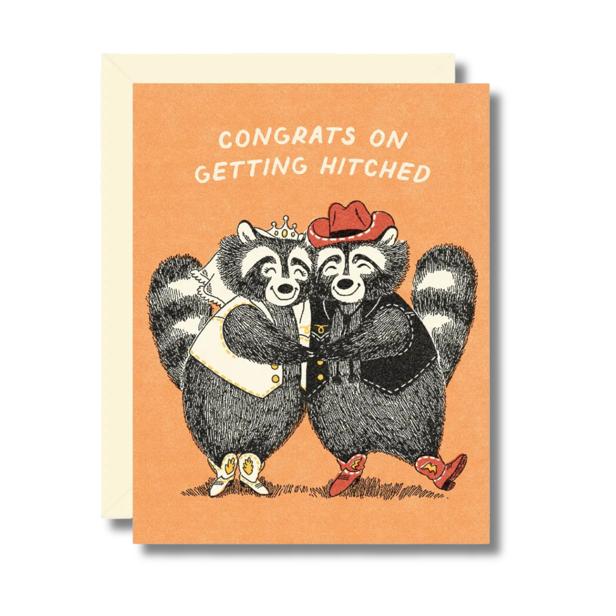 Raccoons Getting Hitched Wedding Card