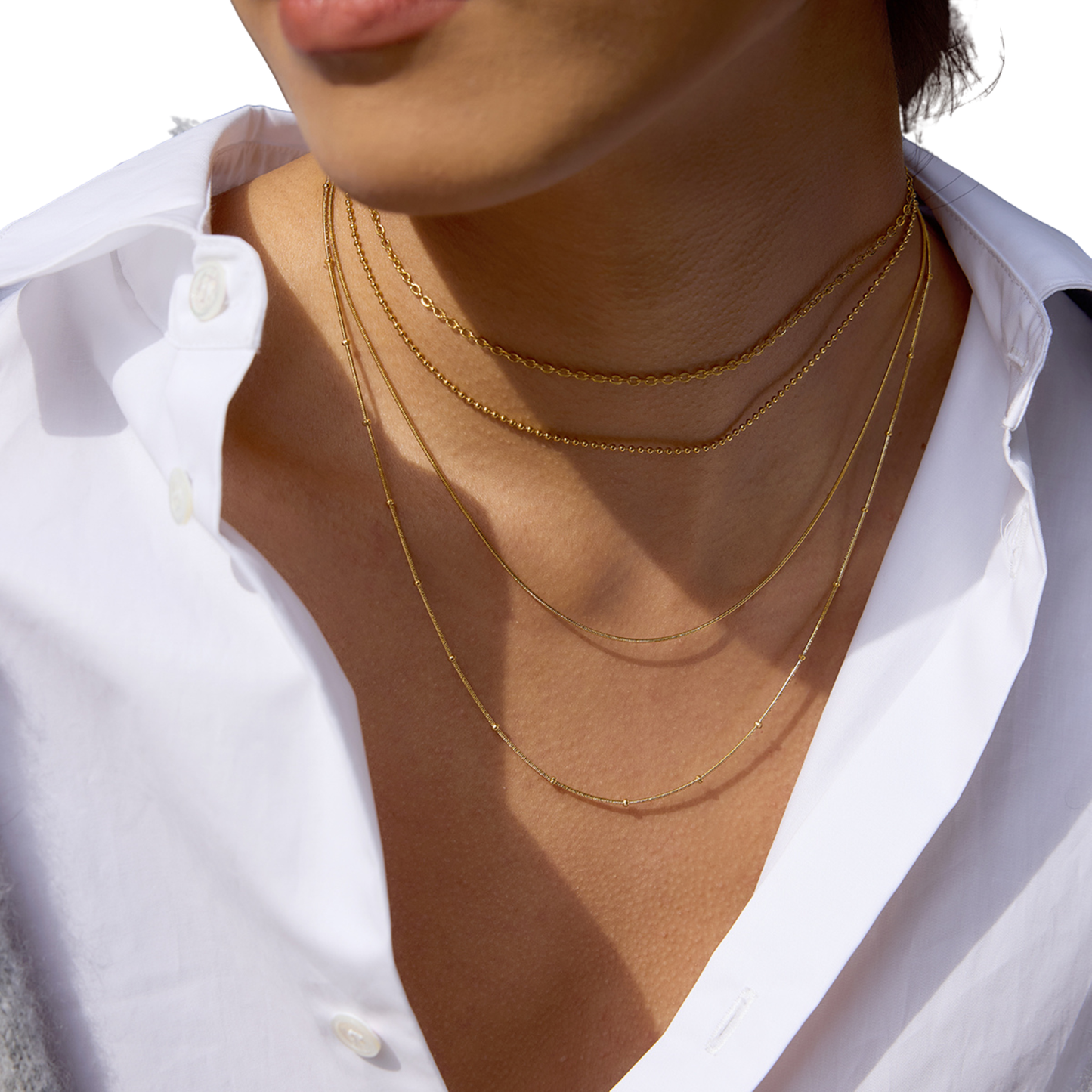 Stainless Steel Multi-Layer Chain Necklace