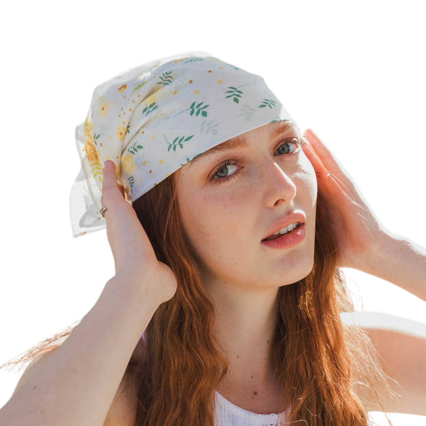 Pastel Floral Print Bandana