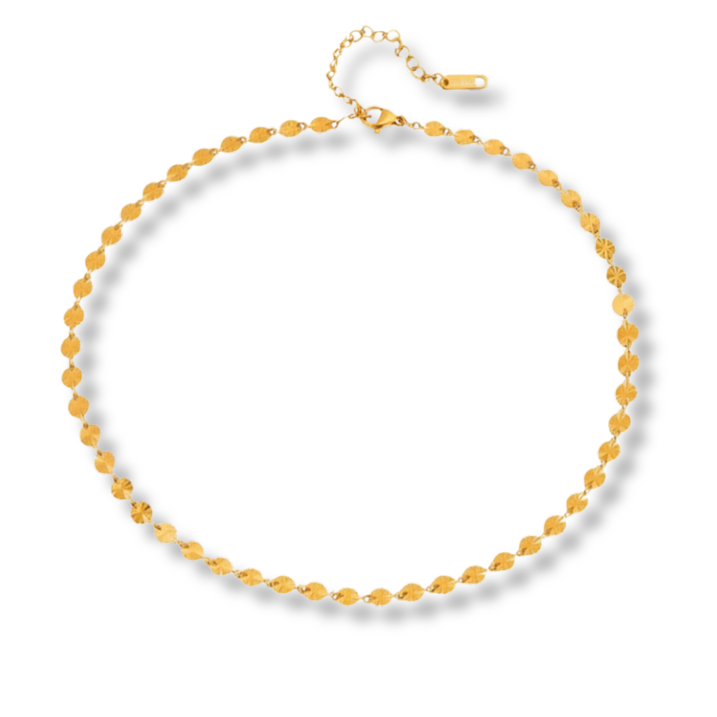 Sestra by Intro Stainless Steel Textured Min Coins Necklace