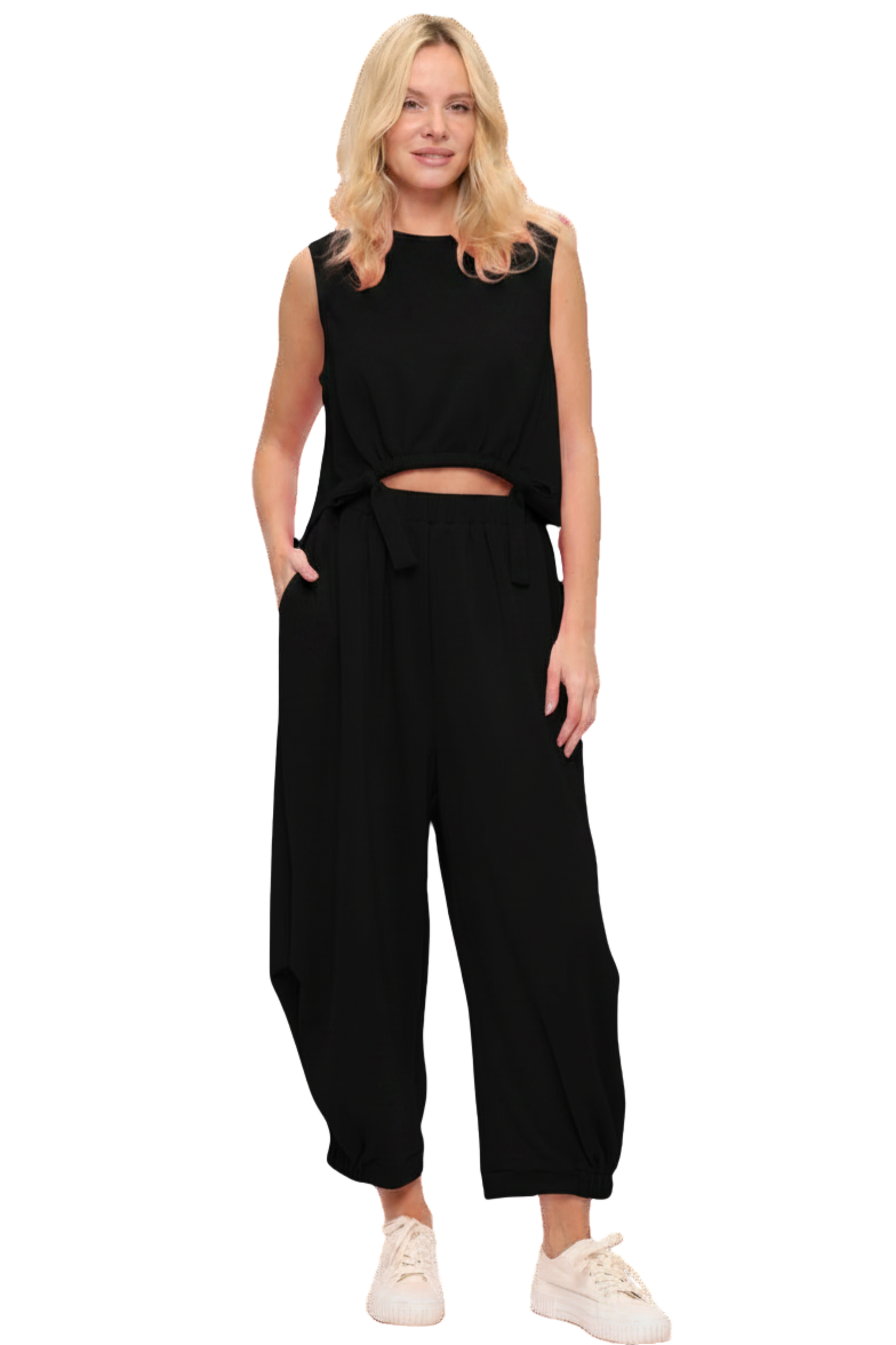 Relaxed Scuba Tank and Cropped Joggers Set