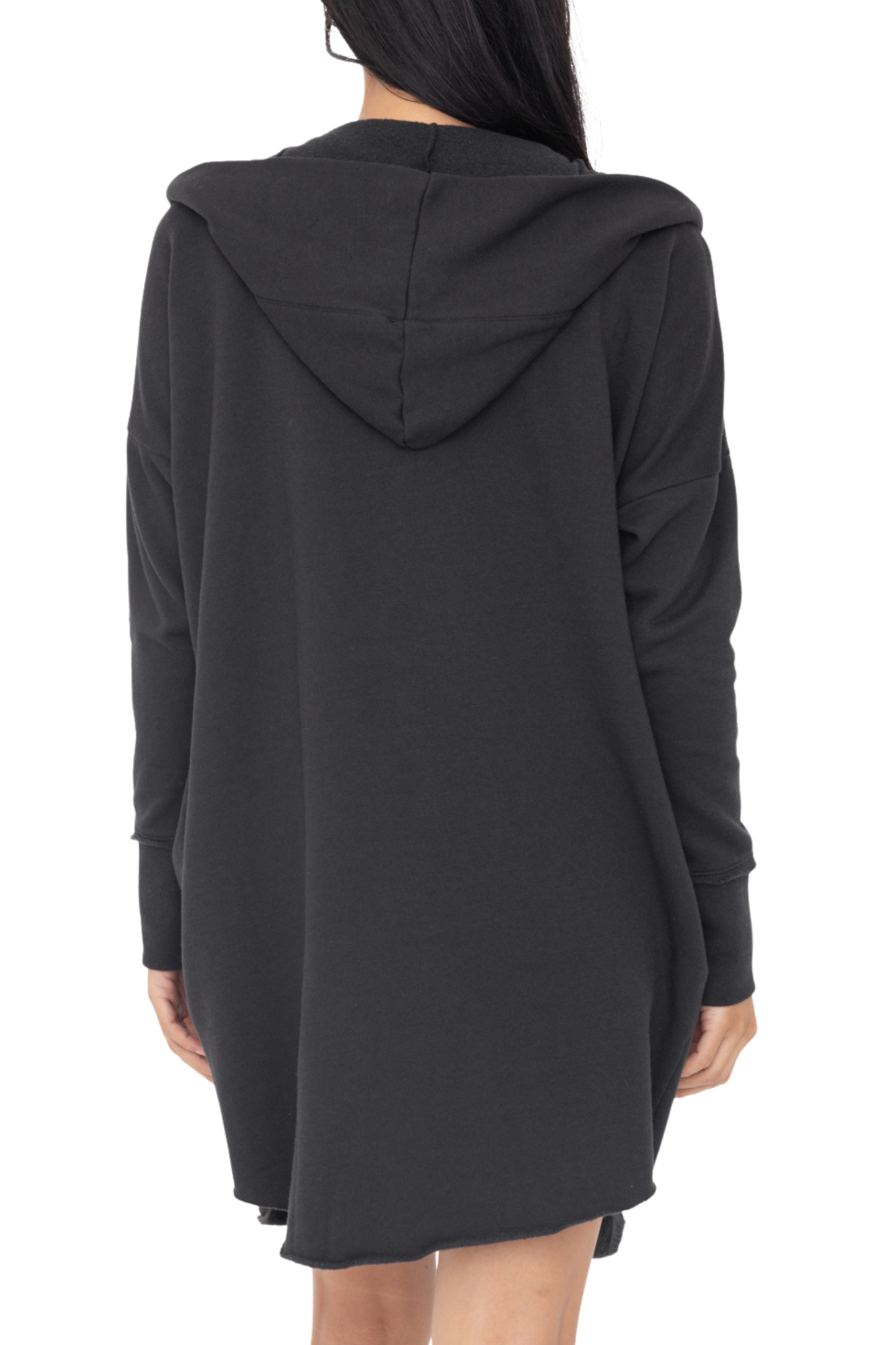 Longline Open Hoodie Cardigan