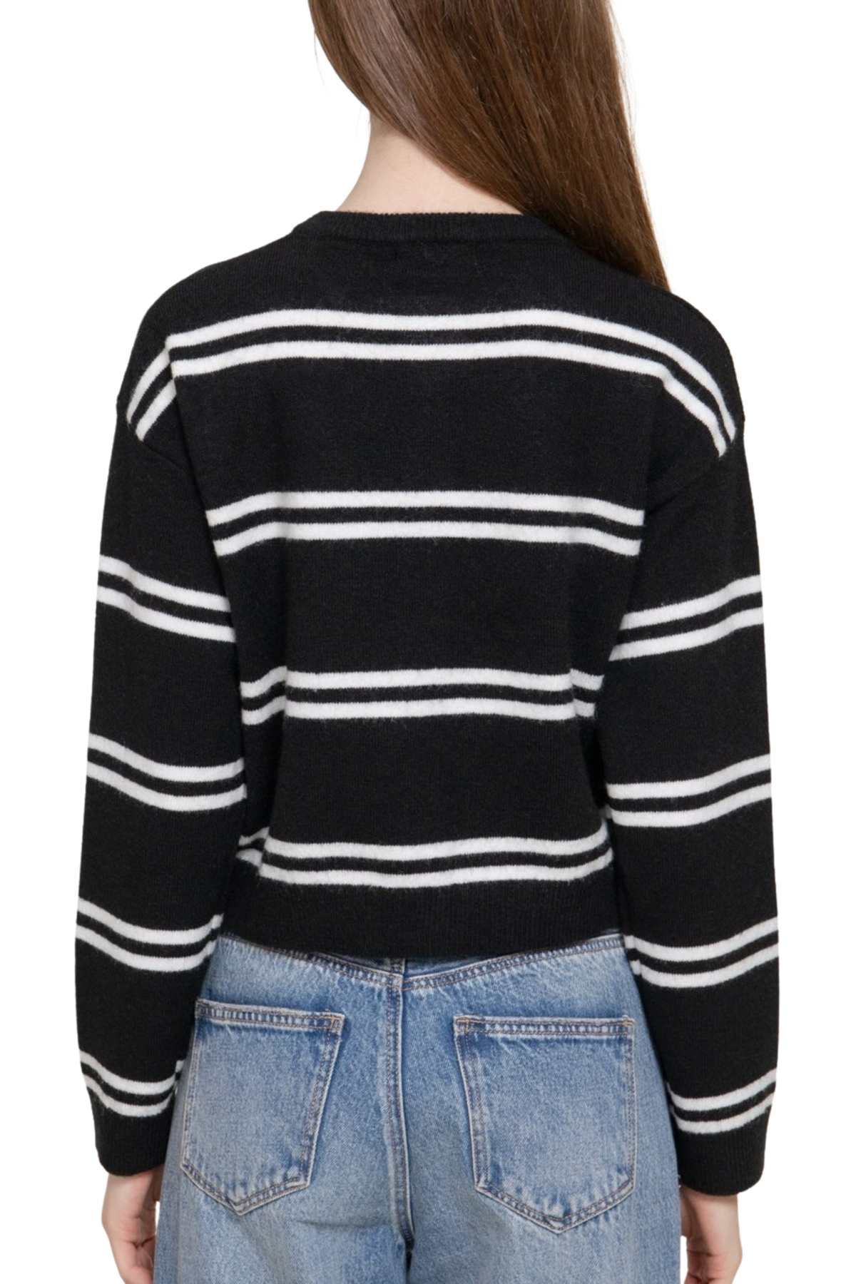 Relaxed Striped Button Up Cardigan