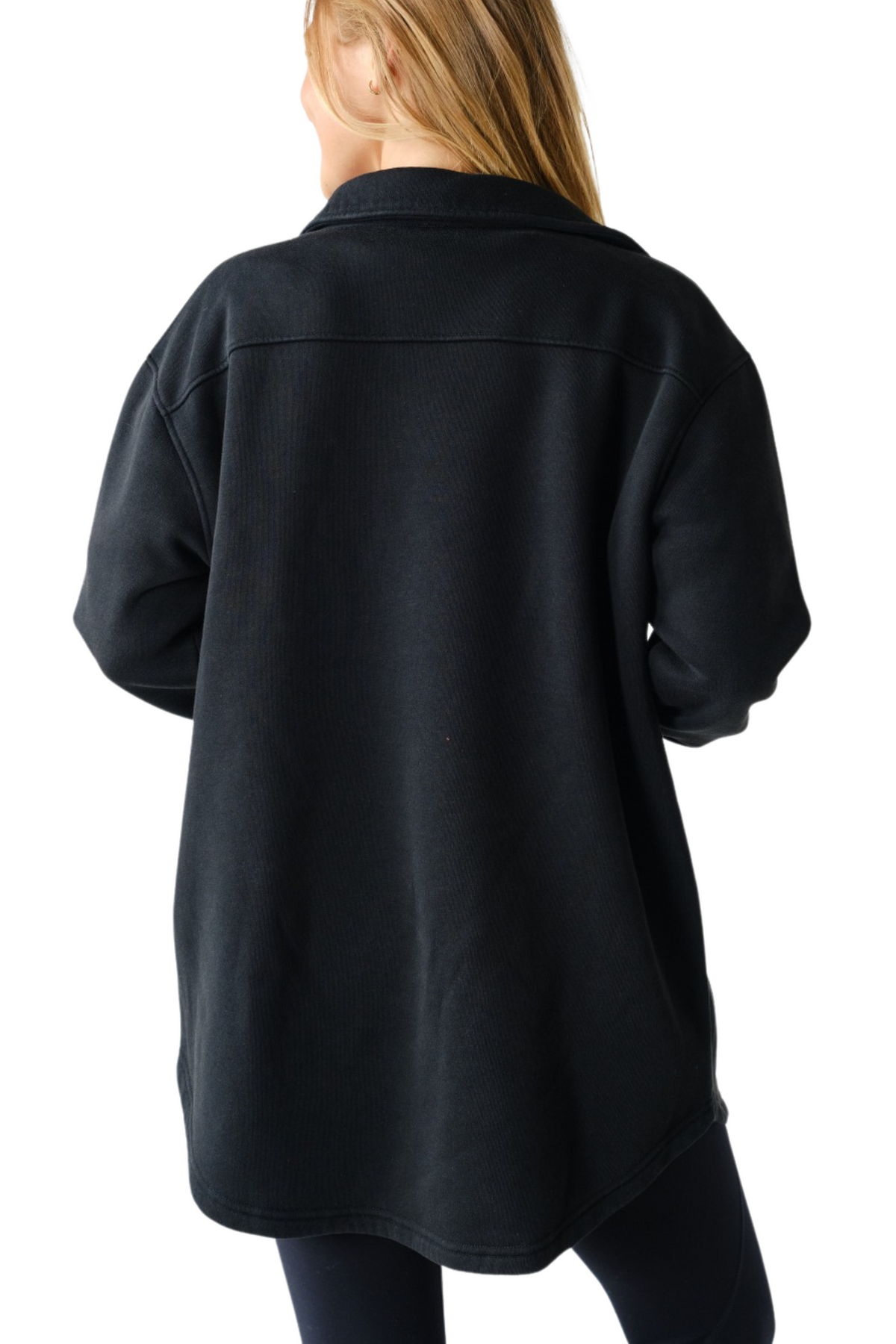 Mineral Washed Snap-On Shacket
