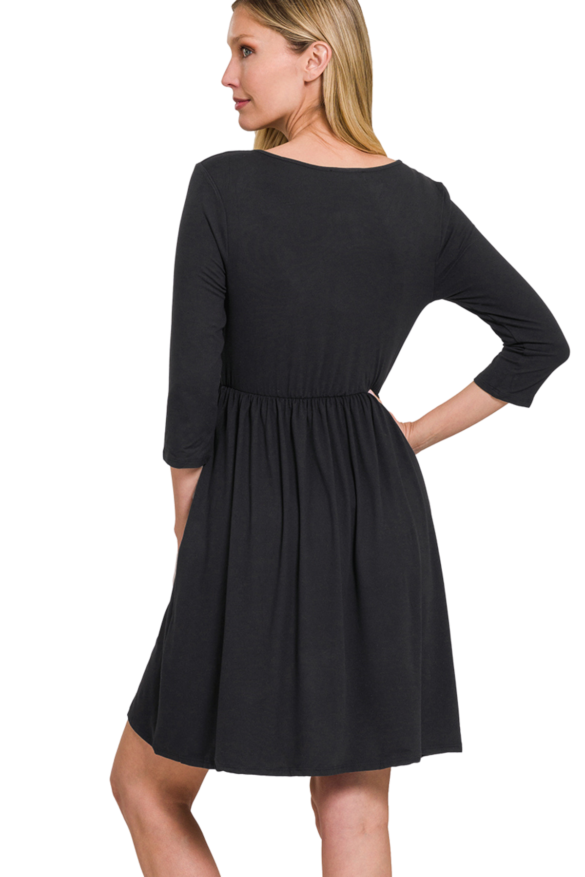 Brushed Wrap Style Mini Dress