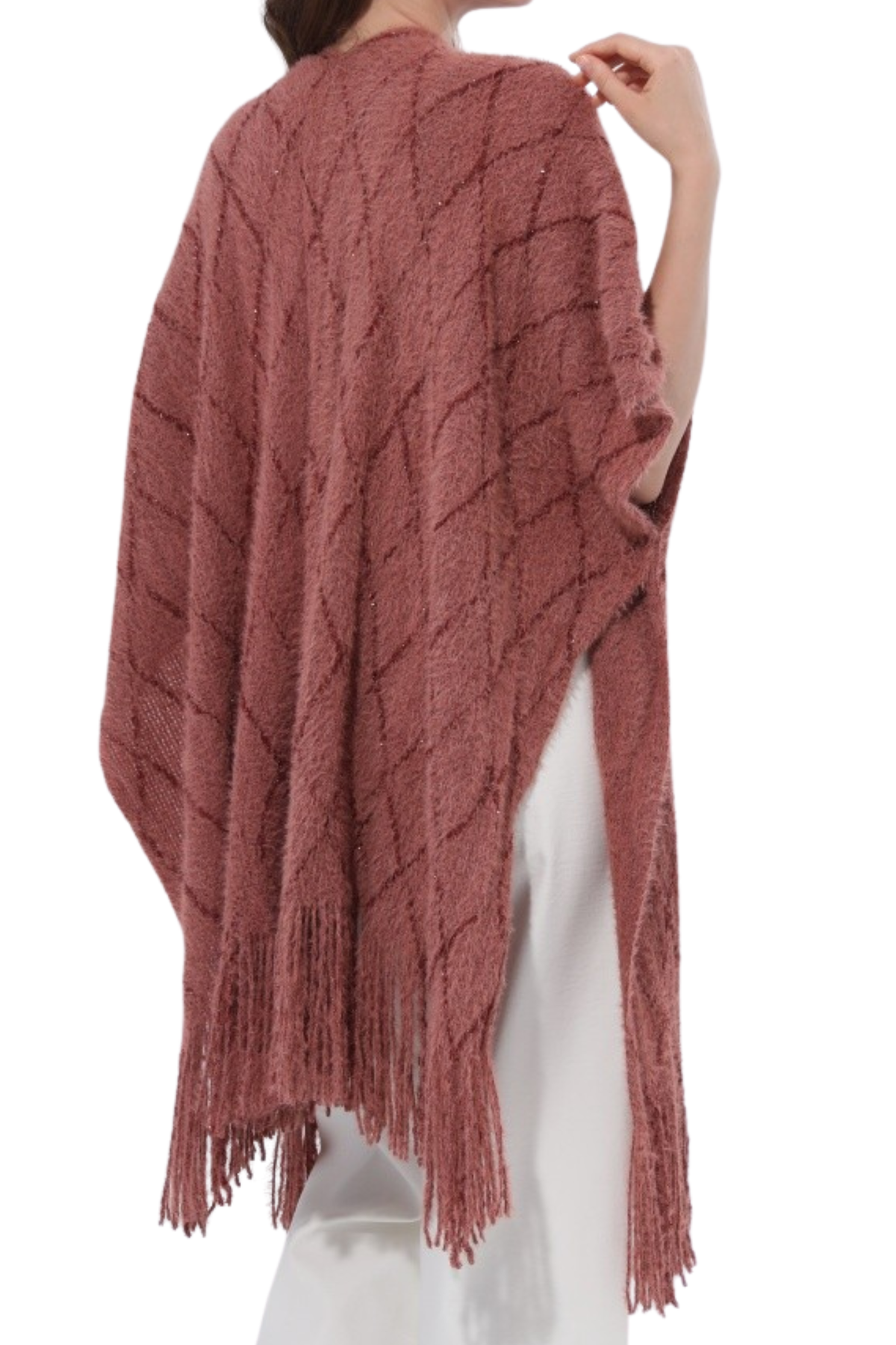 Diamond Tinsel Stitched Cozy Kimono