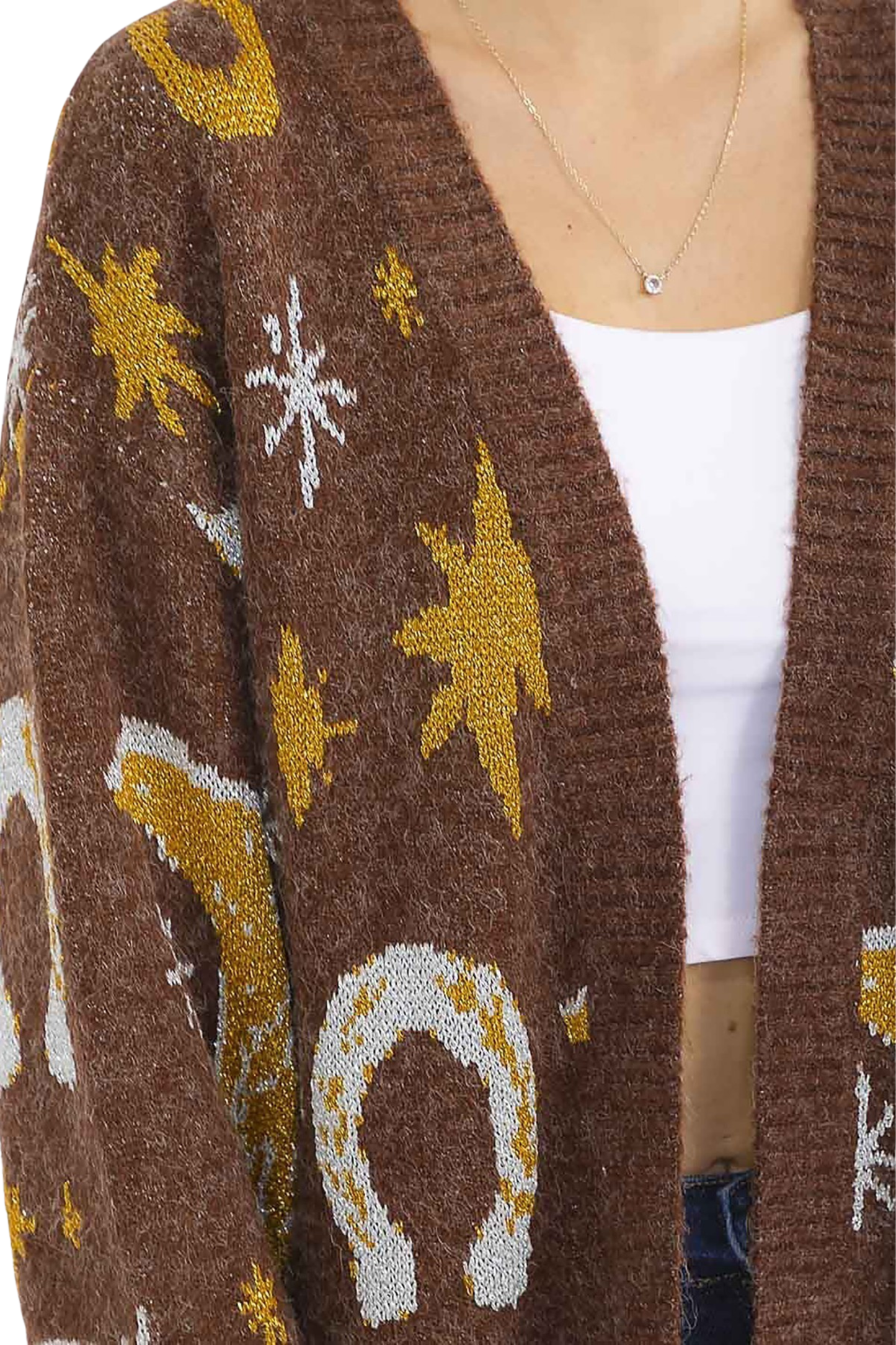 Lucky Cowgirl Knitted Open Cardigan