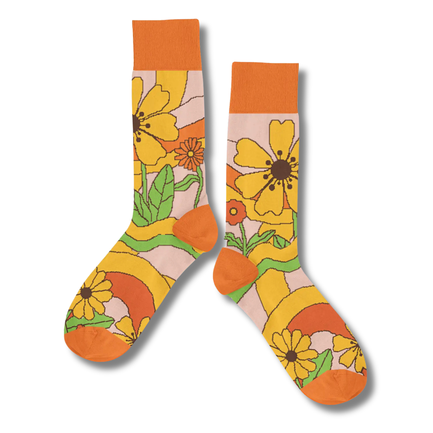 Groovy Floral Crew Socks