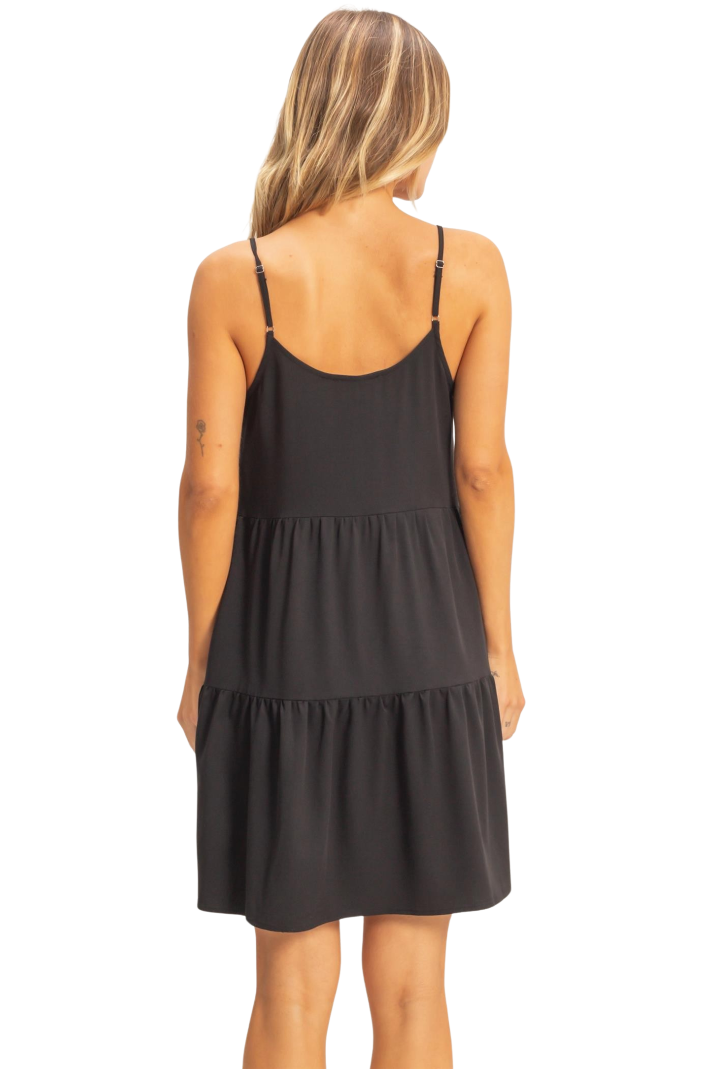 Tiered Spaghetti Strap Mini Dress
