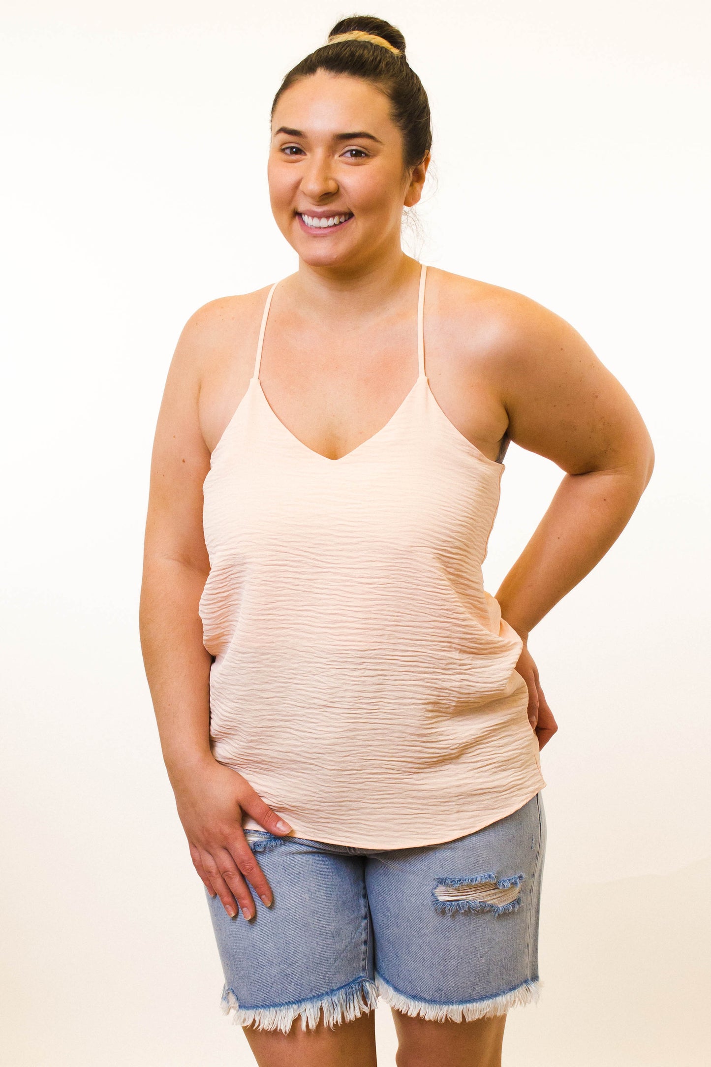 Adjustable Strap Crinkle Cami