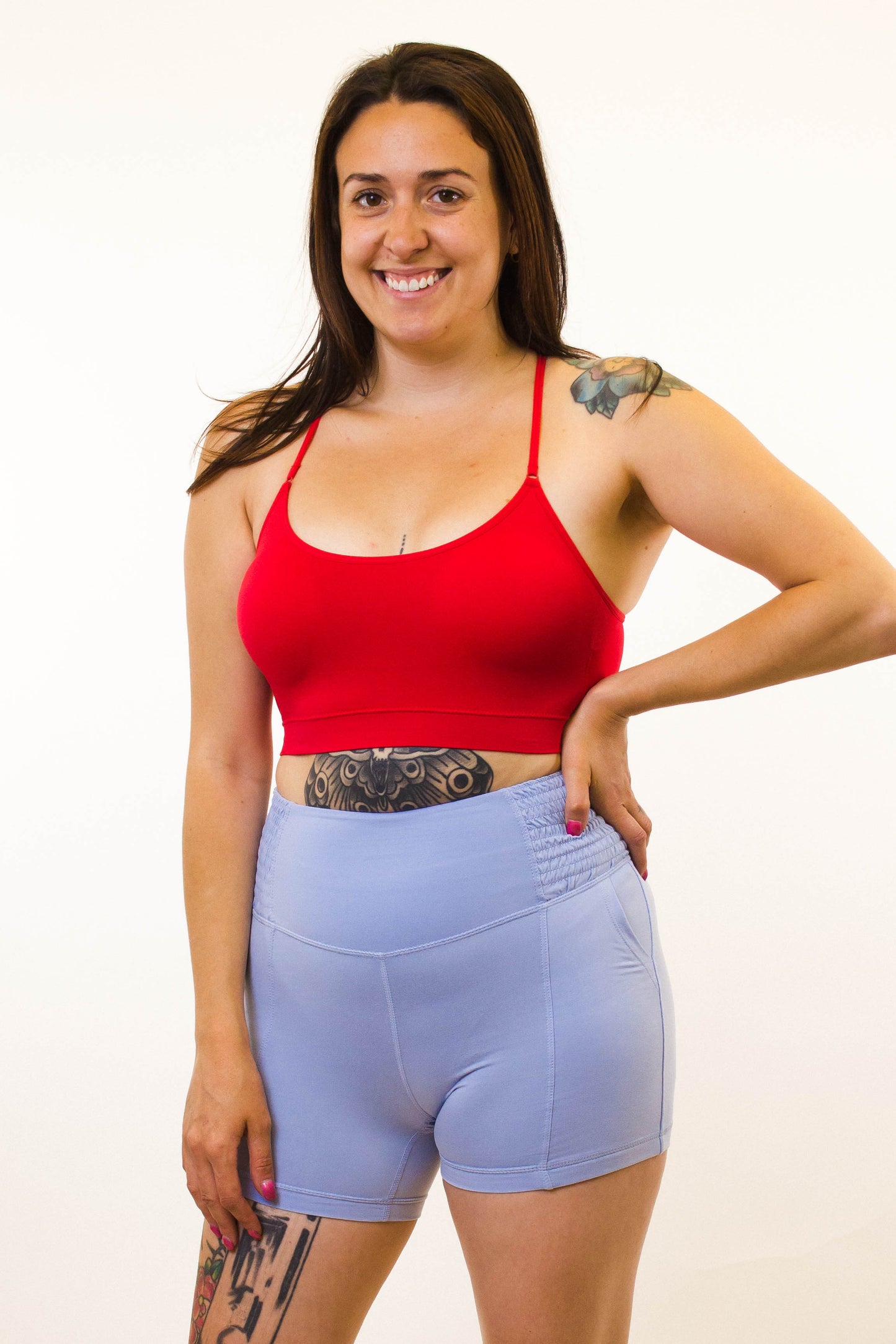 Butter Biker Shorts with Smocked Waist Band