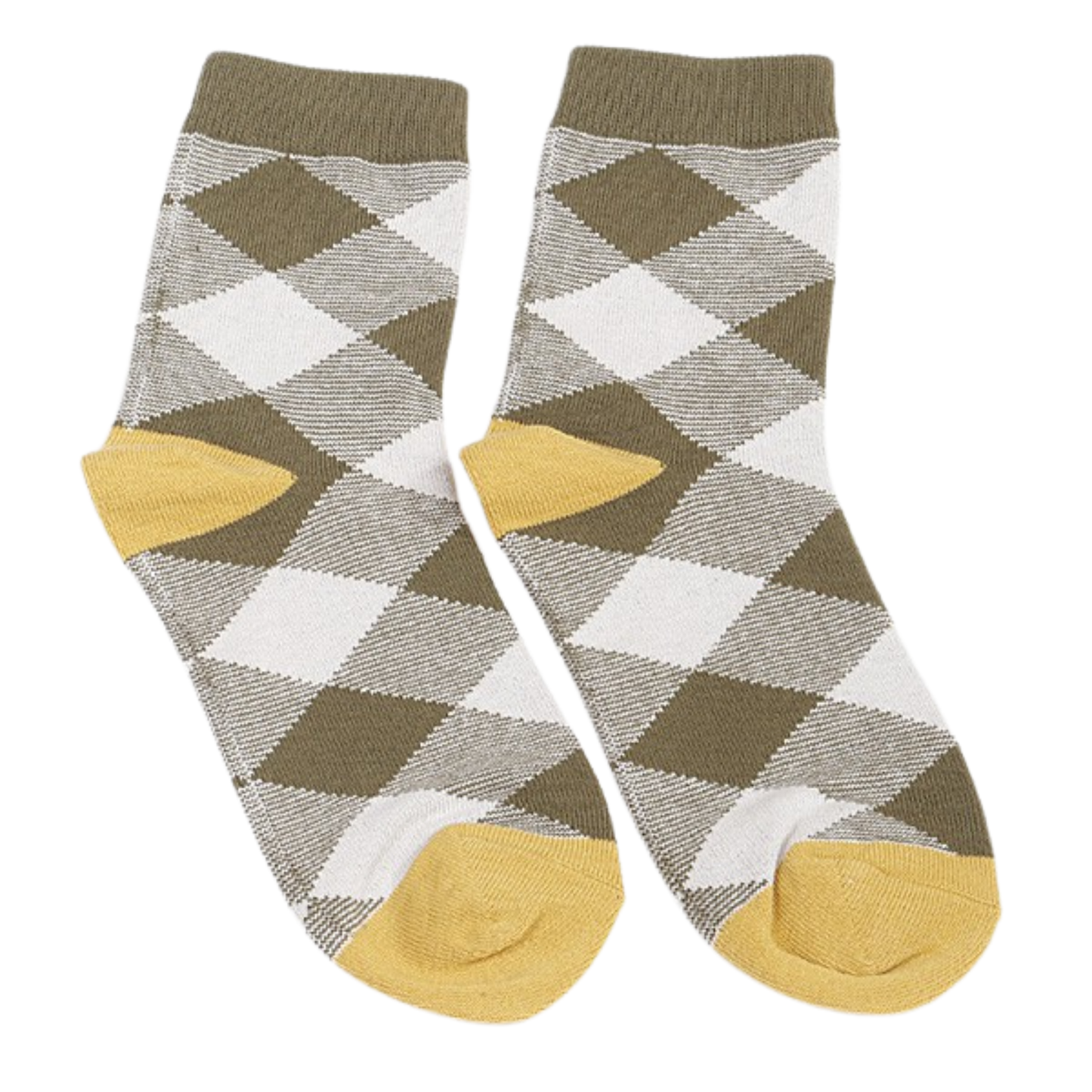 Diamond Plaid Crew Socks