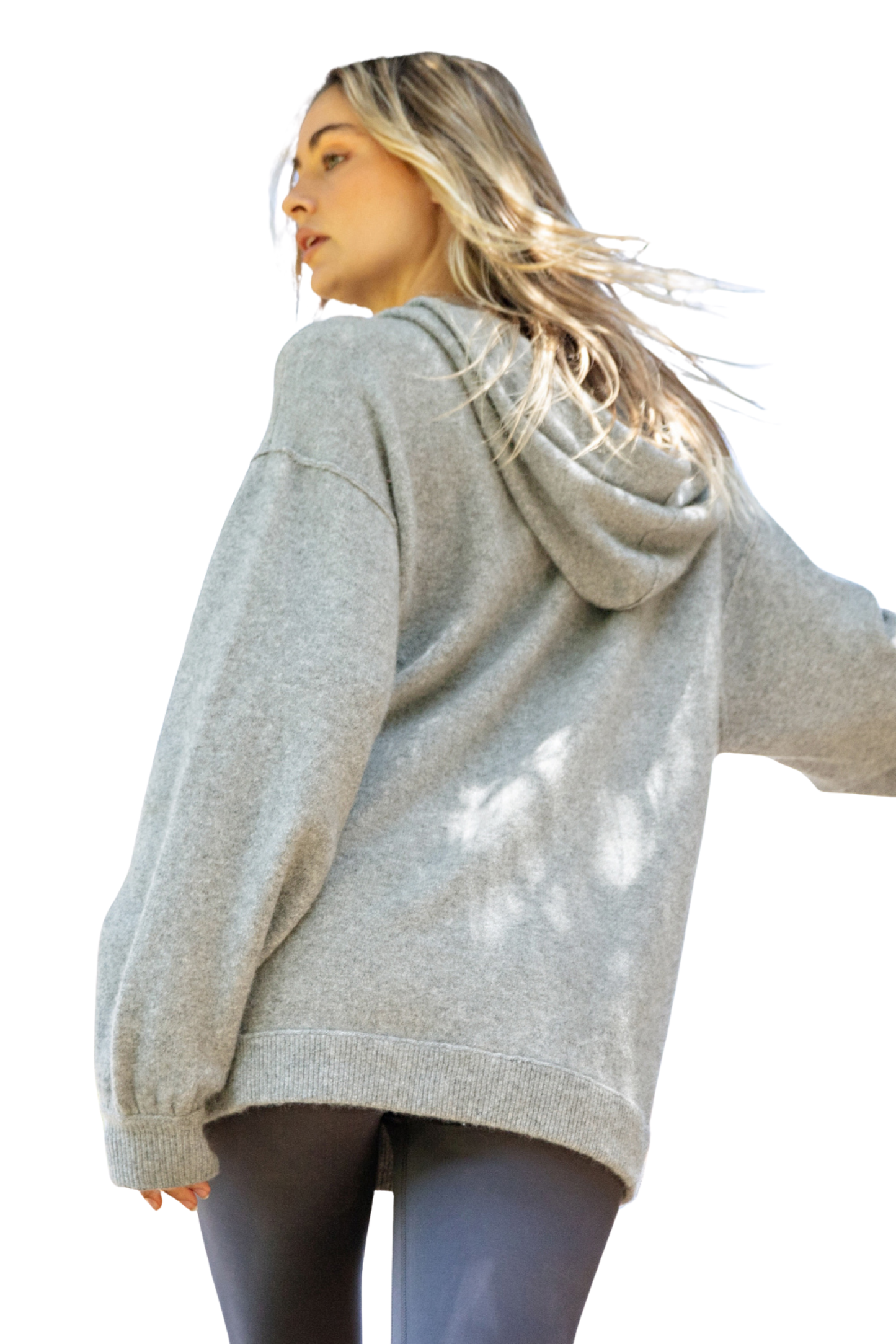 (Medium & Large) Oversized Knit Hoodie Sweater