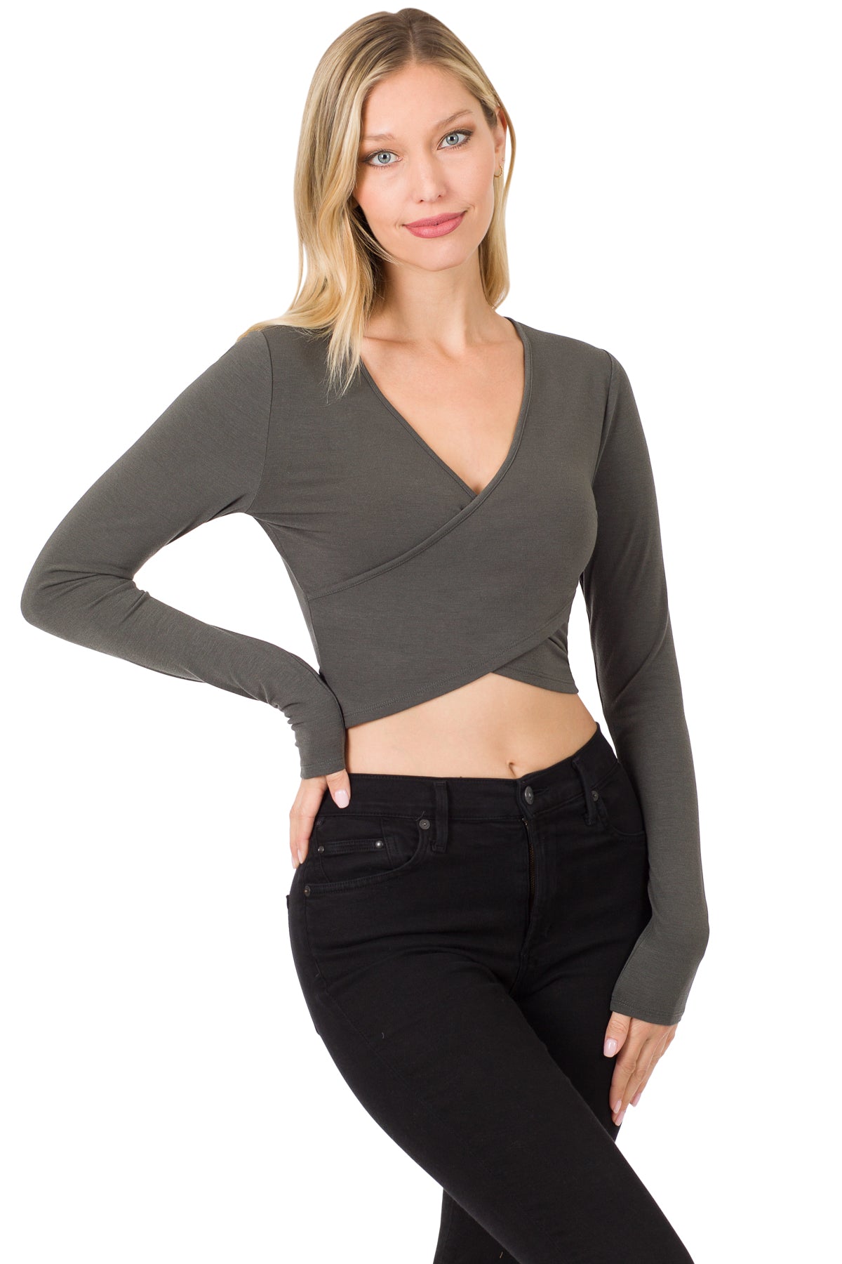 Wrap Front Crop or Cover Up Top