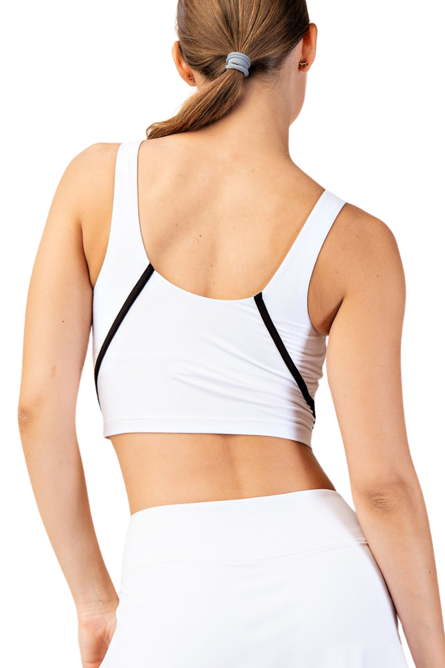 Butter Aligned & Striped Cropped Tank