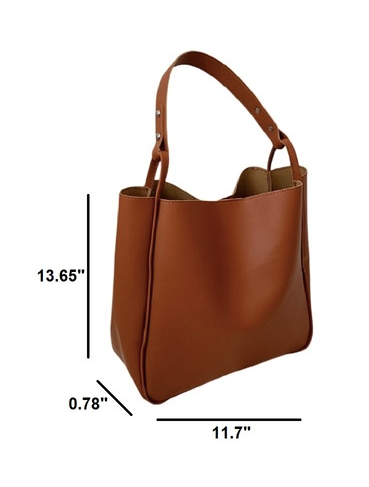 Vegan Leather Shoulder Tote