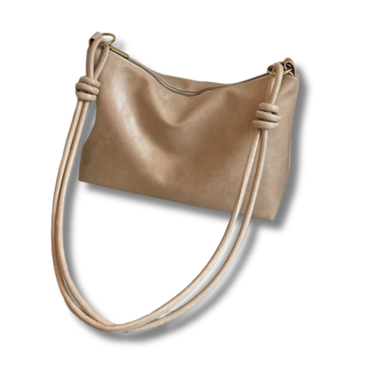 Soft & Slouchy Vegan Leather Dual Strap Handbag