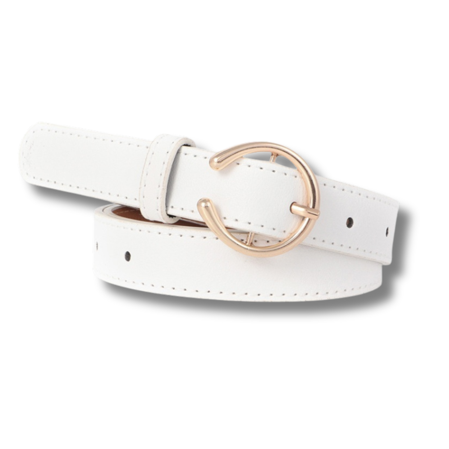 Open Circle Vegan Leather Belt
