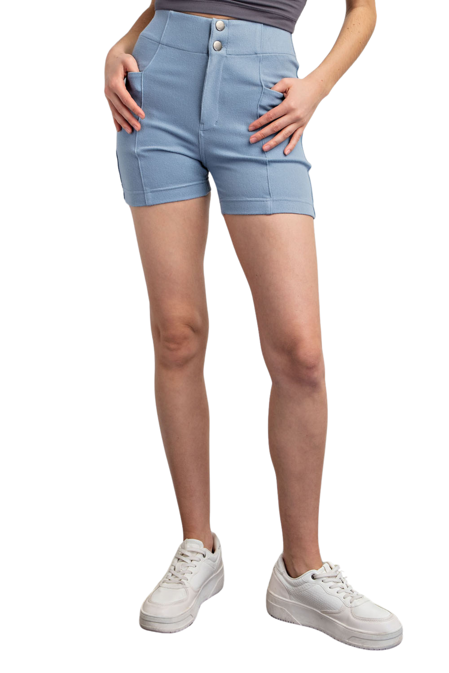 Cotton Twill Stretch Shorts