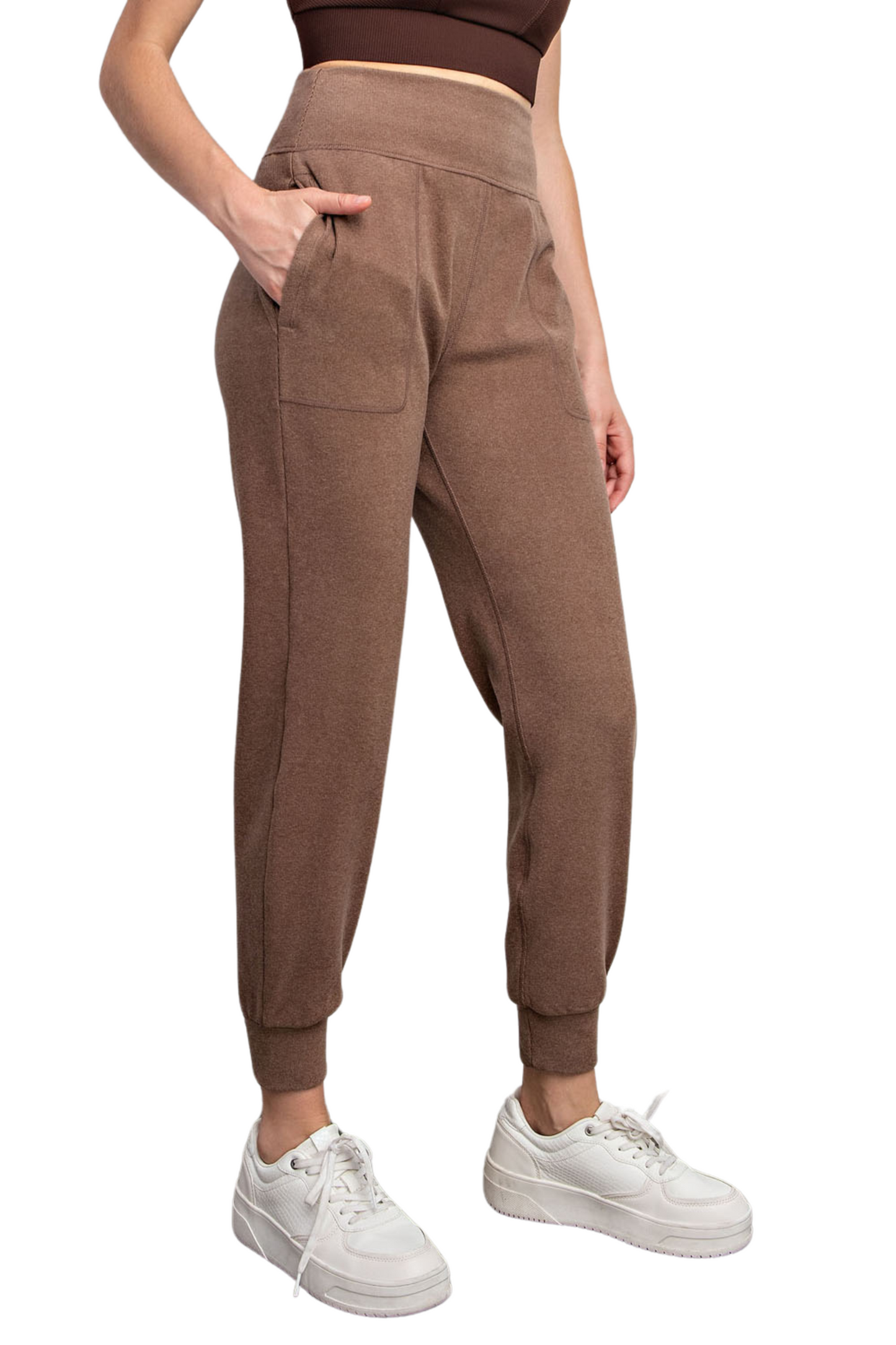 Micro Ribbed Brushed Joggers