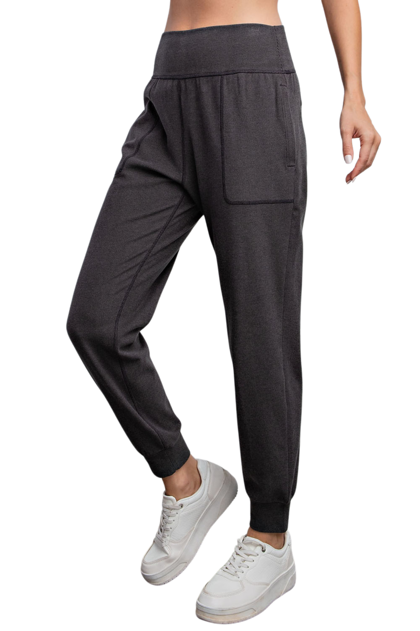 Micro Ribbed Brushed Joggers