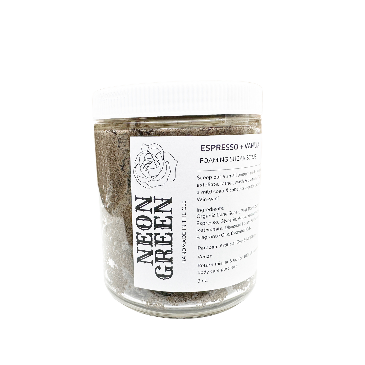 Neon Green Foaming Sugar Scrub