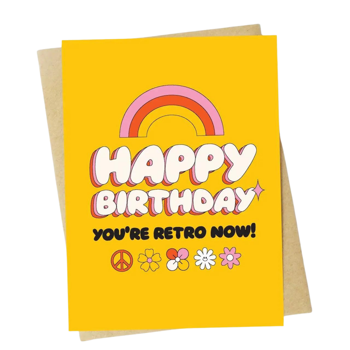 Happy Birthday Retro Greeting Card