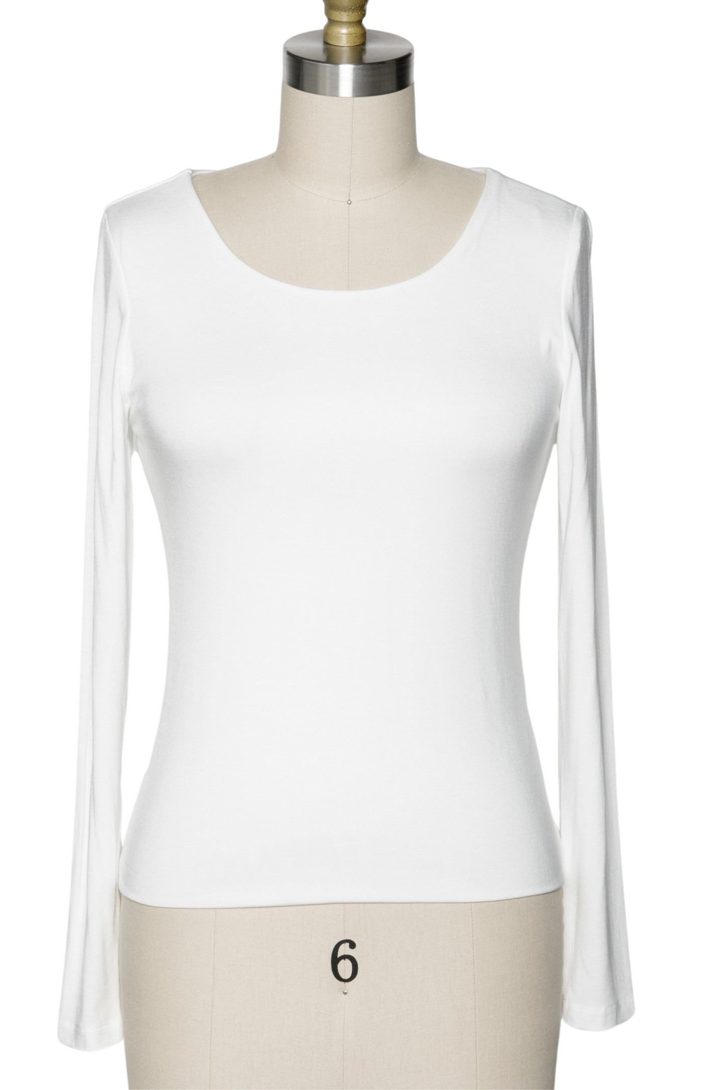 Double Layered Round Neck Long Sleeve Top